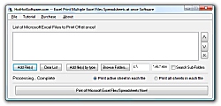 Excel Print Multiple Excel Files Spreadsheets at once Icon